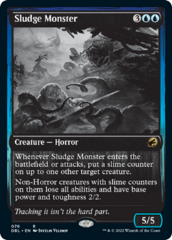 Sludge Monster (Silver Screen) FOIL Innistrad: Double Feature - Midnight Hunt NM - Image 1