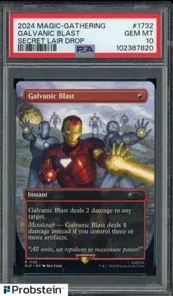 2024 MAGIC THE GATHERING SECRET LAIR DROP #1732 GALVANIC BLAST MARVEL PSA 10 - Image 1