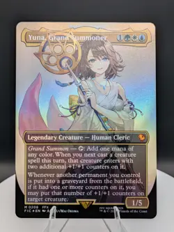Yuna, Grand Summoner (Borderless) FOIL: Final Fantasy Commander MTG (NM) - Image 1