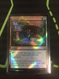MTG Magic The Gathering Growth Spiral Ripple Foil Simic Ramp Commander - Image 1