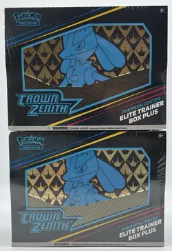 Lot of (2) Pokemon TCG Crown Zenith Pokemon Center Elite Trainer Box ETB Sealed - Image 1