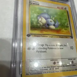 CGC 6.5 NM/MINT+ Dratini Team Rocket 1st Edition 2000 Pokemon WOTC 53/82 -29 - Image 2