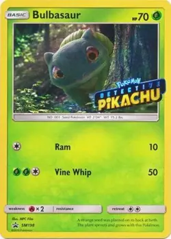 Bulbasaur (Stamped) - SM198 - SM Black Star Promo NM, English Pokemon Promos - Image 1