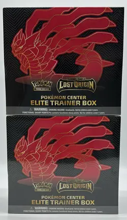 Lot (2) Pokemon TCG Lost Origin Pokemon Center Elite Trainer Box Plus ETB Sealed - Image 1