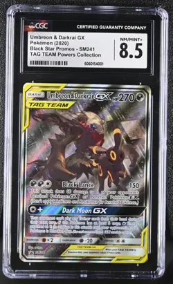 [CGC 8.5] Umbreon Darkrai GX SM241 Collection Alternate Art Tag Team POKEMON - Image 1