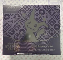 Pokemon Paldean Fates - Pokemon Center Edition ETB Elite Trainer Box Case Fresh - Image 1