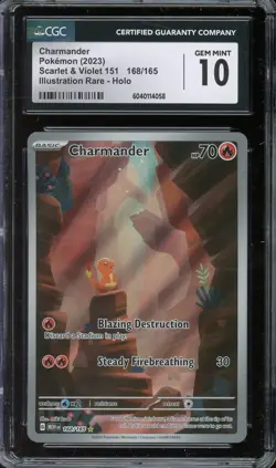 [CGC 10] Charmander 168/165 151 MEW Illustration Rare English POKEMON - Image 1