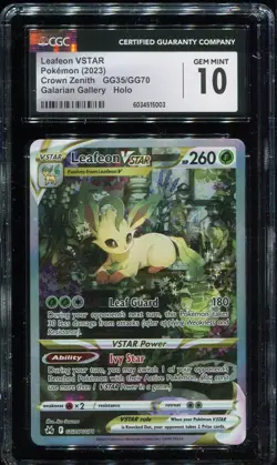 [CGC 10] Leafeon VSTAR GG35/GG70 Crown Zenith Galarian Gallery POKEMON - Image 1