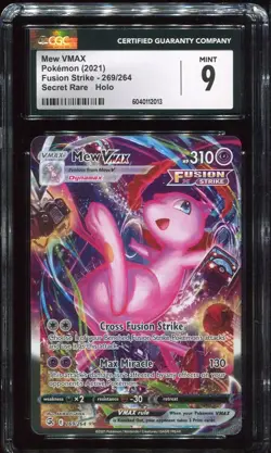 [CGC 9] Mew VMAX 269/264 Fusion Strike Alternate Art Secret Rare POKEMON - Image 1