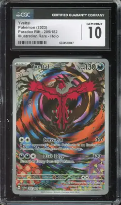 [CGC 10] Yveltal 205/182 Paradox Rift PAR Illustration Rare POKEMON - Image 1