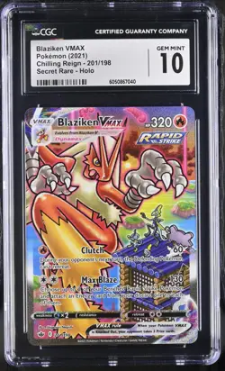 [CGC 10] Blaziken VMAX 201/198 Chilling Reign Alternate Art POKEMON - Image 1
