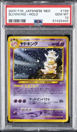 2000 POKEMON JPN NEO #199 SLOWKING-HOLO PSA 10 - Image 1