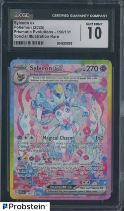 2025 Pokemon Prismatic Evolutions #156/131 Sylveon Ex SIR CGC 10 GEM MINT - Image 1
