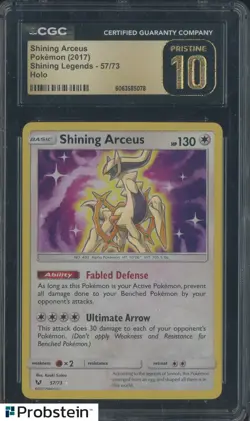 2017 Pokemon Shining Legends #57/73 Shining Arceus Holo CGC 10 PRISTINE - Image 1