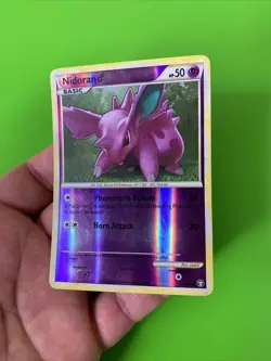 Nidoran 70/102 Triumphant Reverse Holo Pokemon Card LP+ - Image 3