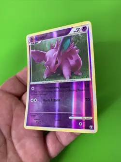 Nidoran 70/102 Triumphant Reverse Holo Pokemon Card LP+ - Image 4