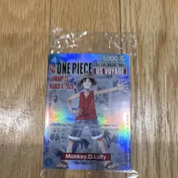 Bandai One Piece CCG Monkey.D.Luffy Promo Full Art Holo Card ST01-008 - Image 2
