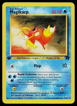 Pokemon Card - Magikarp Team Rocket 47/82 Uncommon 1st Edition - Image 1