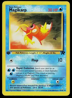 Pokemon Card - Magikarp Team Rocket 47/82 Uncommon 1st Edition - Image 1