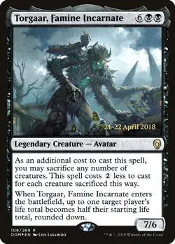 3x Torgaar, Famine Incarnate - NM Foil - promo - Image 1