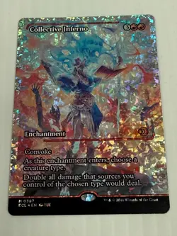 MTG Magic the Gathering Lorwyn Eclipse FRACTURE FOIL Showcase COLLECTIVE INFERNO - Image 1