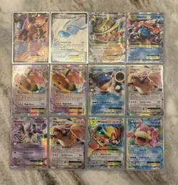 Pokemon Mega EX And EX Lot Of 12 Blastoise Mewtwo Dragonite - Image 1