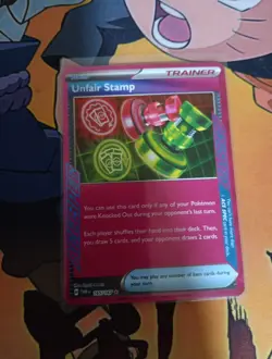 Pokemon TCG Unfair Stamp Scarlet & Violet-Twilight Masquerade 165/167 Holo... - Image 2