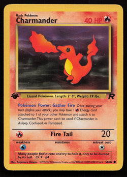 LP Pokemon TCG - Charmander 1st Edition 50/82 - Team Rocket - Image 1