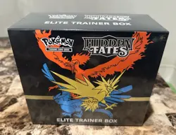 Pokemon Hidden Fates Elite Trainer Box Sealed TCG Moltres Zapdos Articuno 2019 - Image 2