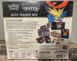 Pokemon Hidden Fates Elite Trainer Box Sealed TCG Moltres Zapdos Articuno 2019 - Image 3