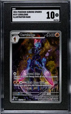 Ceruledge #197/191 - Surging Sparks 2024 Illustration Rare - Pokemon SGC 10 Gem - Image 1