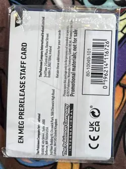 Pokemon Mega Evolutions Staff Promos Set of 4 SEALED in Pack - Image 3