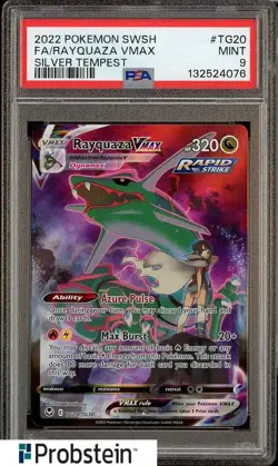 2022 Pokemon SWSH Silver Tempest #TG20 Rayquaza Vmax FA PSA 9 MINT - Image 1