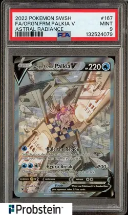 2022 Pokemon SWSH Astral Radiance #167 Origin Forme Palkia V FA PSA 9 - Image 1