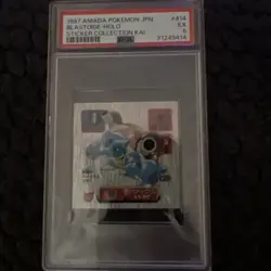1997 AMADA Pokemon Sticker Blastoise Holo Sticker Collection KAI 414 PSA 5 - Image 2