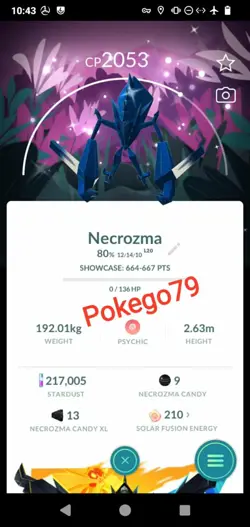 Pokemon Shiny Necrozma With Special Background - Tr.a.d.e 20k stardust - Image 1