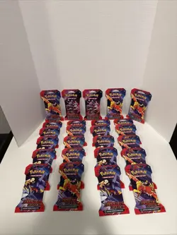 Pokemon Scarlet And Violet Destined Rivals Sleeved Booster Packs Lot Of 25 - Image 1