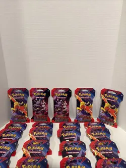 Pokemon Scarlet And Violet Destined Rivals Sleeved Booster Packs Lot Of 25 - Image 2