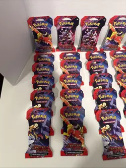 Pokemon Scarlet And Violet Destined Rivals Sleeved Booster Packs Lot Of 25 - Image 3