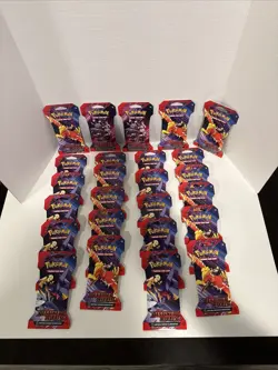 Pokemon Scarlet And Violet Destined Rivals Sleeved Booster Packs Lot Of 25 - Image 5