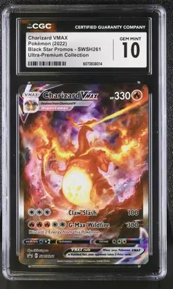 Charizard VMAX *CGC 10* Full Art *Sword & Shield UPC Promo* #261 * Pokemon - Image 1