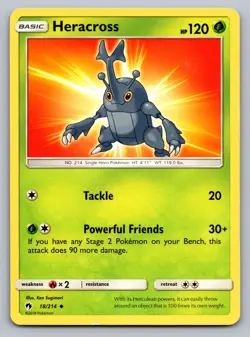 Pokemon TCG SM - Lost Thunder Heracross 18/214 - Image 1
