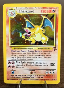 Pokemon TCG Charizard 4/130 Base Set 2 Holo LP - Image 1
