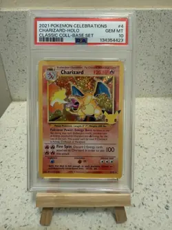 2021 Pokemon Celebrations Charizard-Holo Classic Collection- Base Set PSA 10 - Image 1