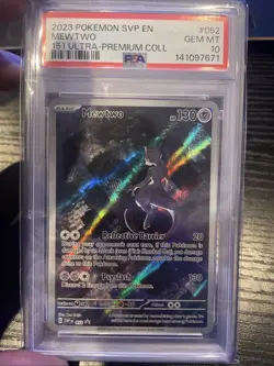 2023 POKEMON SVP EN-SV BLACK STAR PROMO 151 ULTRA-PREM COLL #052 MEWTWO PSA 10 - Image 1