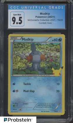 ​2021 Pokemon McDonald's Collection #19/25 Confetti Holo Mudkip CGC9.5 GEM MINT - Image 1