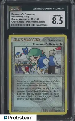 ​2010 Pokemon Secret Wonders #125/132 Pokemon League Roseanne's Research CGC 8.5 - Image 1