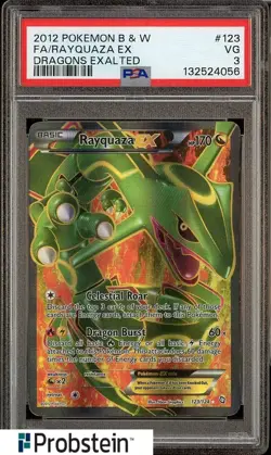 2012 Pokemon B & W Dragons Exalted #123 Rayquaza Ex FA PSA 3 VG - Image 1