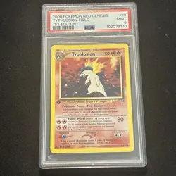 2000 Pokemon Typhlosion 18/111 Neo Genesis 1st Edition Holo Rare PSA 9 mint - Image 1