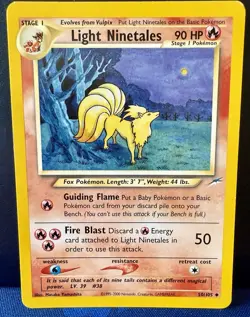 Pokemon TCG Light Ninetales 50/105 Neo Destiny Unlimited Rare Non-Holo #50 LP - Image 1